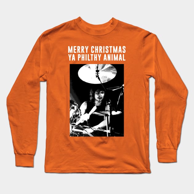 Merry Christmas Ya Philthy Animal Long Sleeve T-Shirt by lilmousepunk